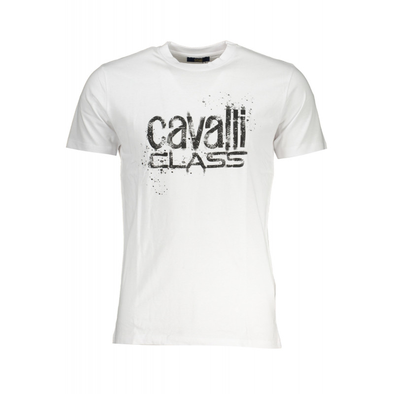 CAVALLI CLASS HERREN-KURZÄRMELIGES T-SHIRT WEISS