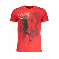 CAVALLI CLASS MEN'S SHORT SLEEVE T-SHIRT RED