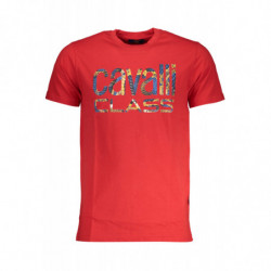CAVALLI T-SHIRT MANCHES COURTES HOMME CLASS ROUGE
