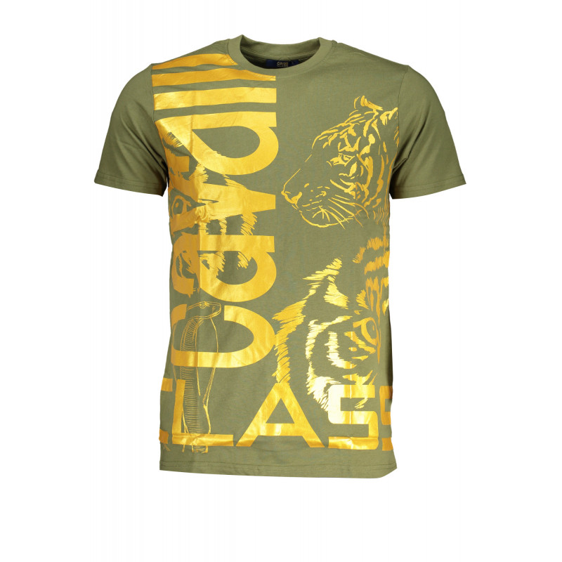 CAVALLI CLASS GREEN MEN'S SHORT SLEEVED T-SHIRT