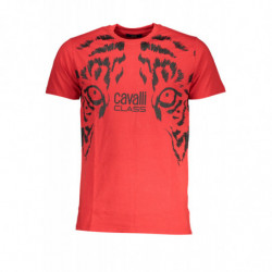 CAVALLI CLASS HERREN-KURZARM-T-SHIRT ROT