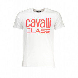 T-SHIRT MANCHES COURTES HOMME CAVALLI CLASS BLANC