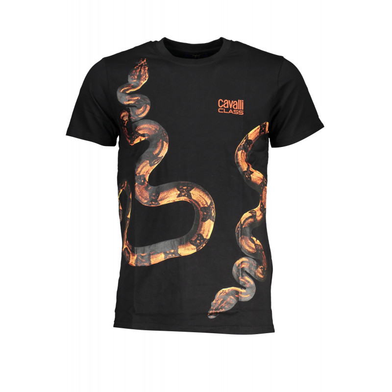 CAVALLI CLASS MEN'S SHORT SLEEVE T-SHIRT BLACK