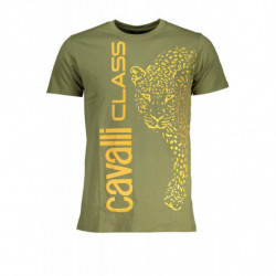 CAVALLI CLASS GREEN MEN'S SHORT SLEEVED T-SHIRT