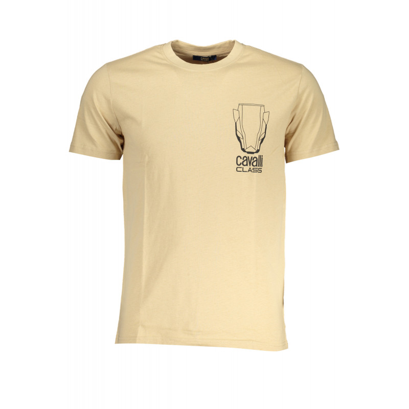 CAVALLI CLASS HERREN-KURZÄRMELIGES T-SHIRT BEIGE