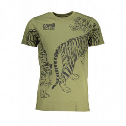 CAVALLI CLASS T-SHIRT MANICHE CORTE UOMO VERDE