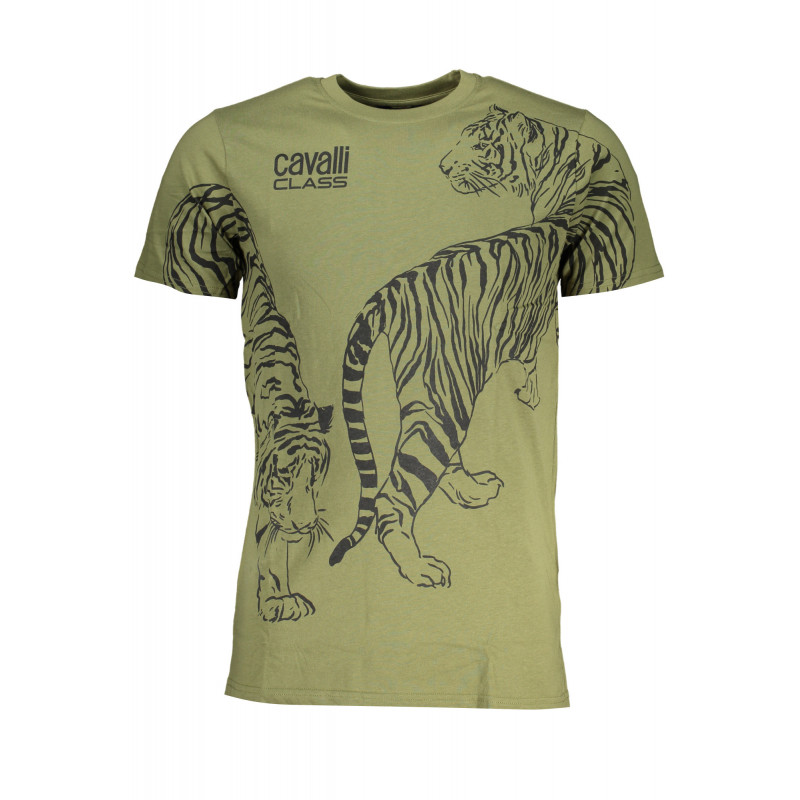 CAVALLI CLASS GRÜNES KURZÄRMELIGES HERREN-T-SHIRT