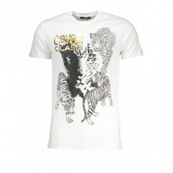 T-SHIRT MANCHES COURTES HOMME CAVALLI CLASS BLANC