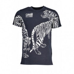 T-SHIRT MANCHES COURTES HOMME CAVALLI CLASS BLEU
