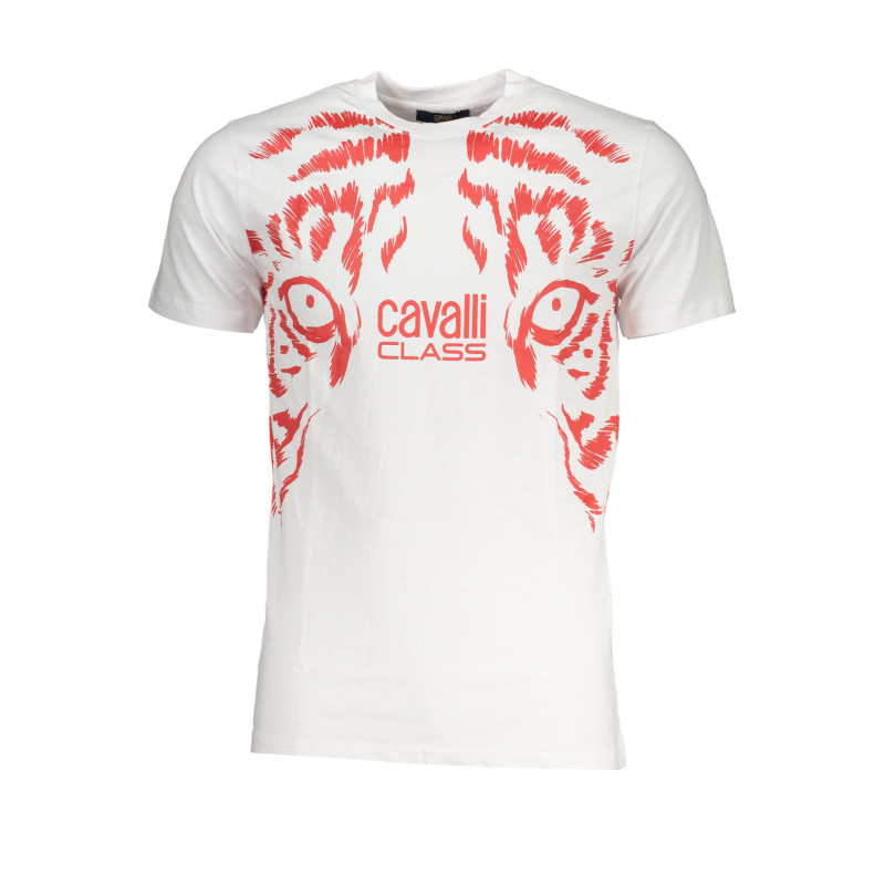 CAVALLI CLASS MEN'S SHORT SLEEVED T-SHIRT WHITE