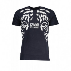 CAVALLI CLASS MEN'S SHORT SLEEVED T-SHIRT BLUE