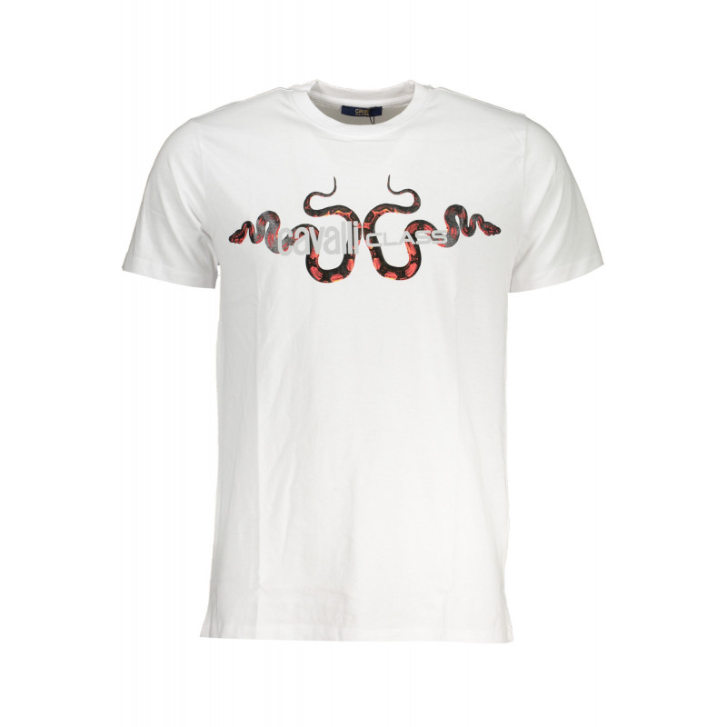 CAVALLI CLASS MEN'S SHORT SLEEVED T-SHIRT WHITE