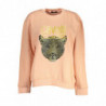 SWEAT-SHIRT FEMME CAVALLI CLASS ROSE SANS ZIP