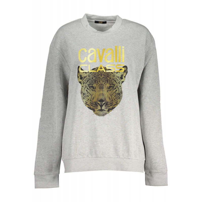SUDADERA MUJER SIN CREMALLERA CAVALLI CLASS GRIS