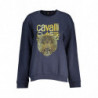 CAVALLI CLASS DAMEN-SWEATSHIRT MIT REISSVERSCHLUSS BLAU
