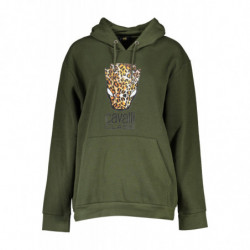 CAVALLI CLASS WOMEN'S ZIPLESS SWEATSHIRT GREEN