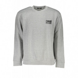 SUDADERA CAVALLI CLASS HOMBRE GRIS SIN CREMALLERA