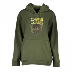 CAVALLI CLASS DAMEN-SWEATSHIRT MIT REISSVERSCHLUSS GRÜN