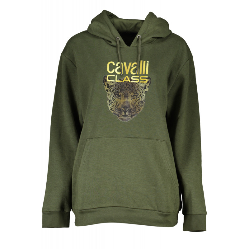 CAVALLI CLASS DAMEN-SWEATSHIRT MIT REISSVERSCHLUSS GRÜN