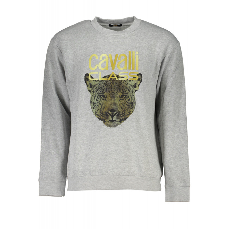 SUDADERA CAVALLI CLASS HOMBRE GRIS SIN CREMALLERA