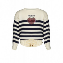 GUESS JEANS WEISSER MÄDCHENPULLOVER