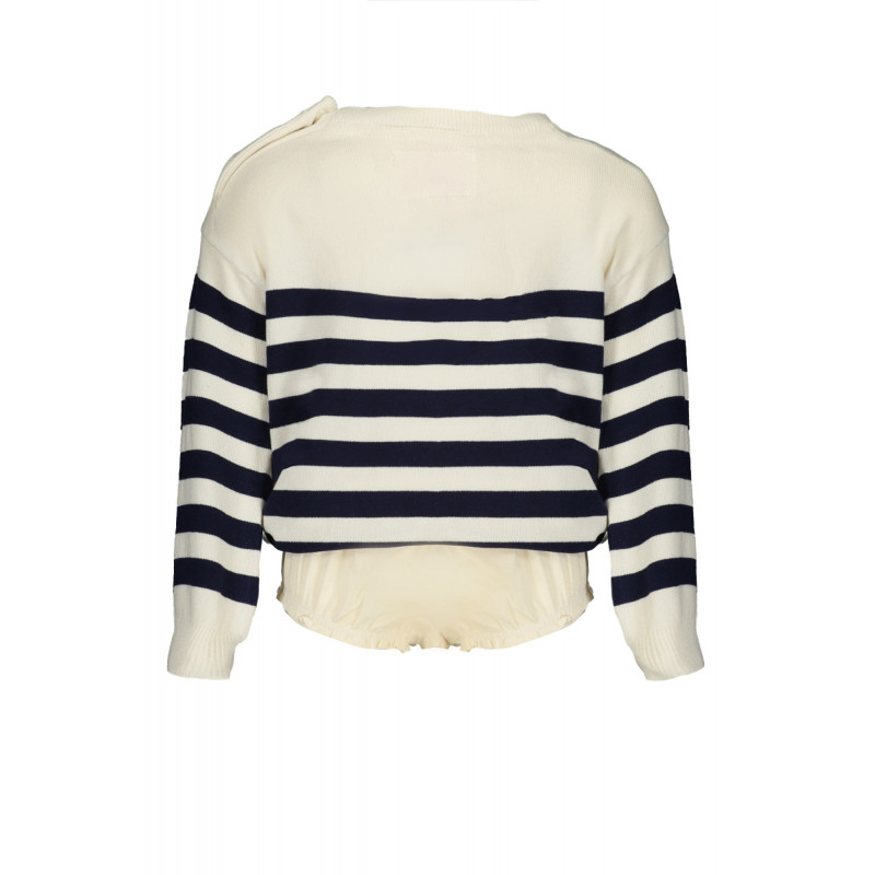 PULL GUESS JEANS BLANC FILLE