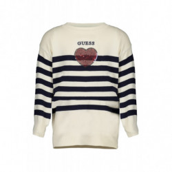 GUESS JEANS WEISSER MÄDCHENPULLOVER
