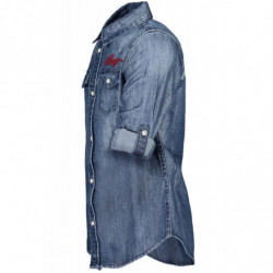 GUESS JEANS CAMICIA MANICHE LUNGHE BAMBINA BLU