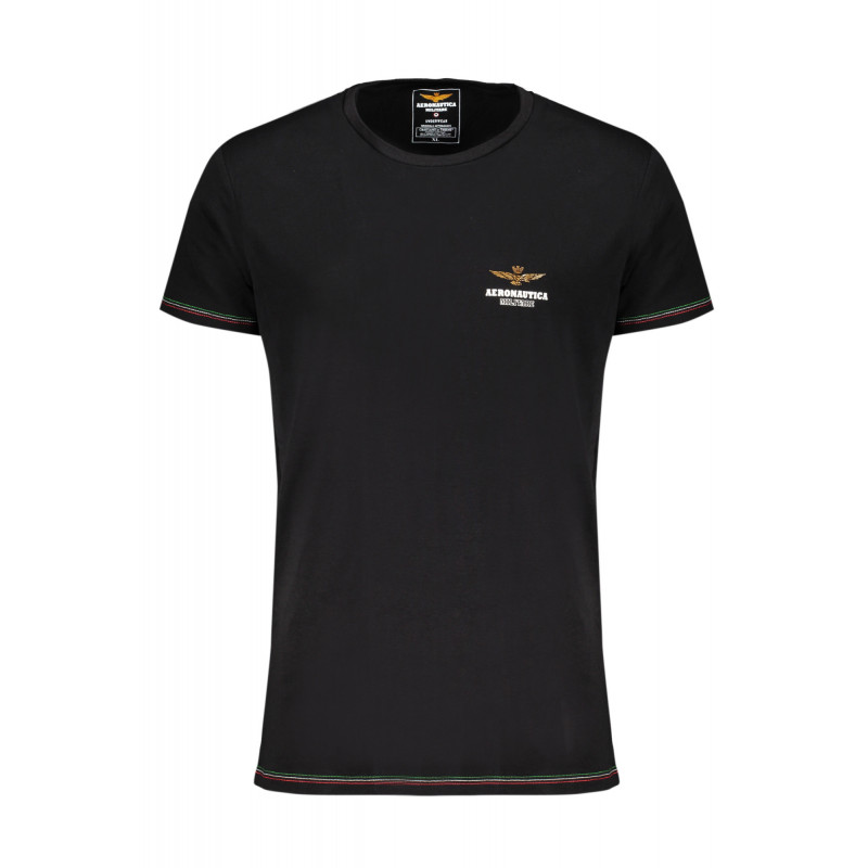 AERONAUTICA MILITARE SCHWARZES OUTDOOR-T-SHIRT FÜR HERREN