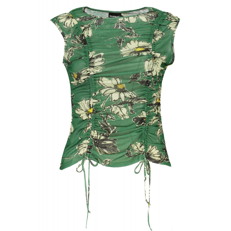 CAMISETA DE TIRANTES MUJER DESIGUAL VERDE