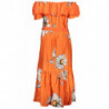 DESIGUAL DAMEN LANGES KLEID ORANGE