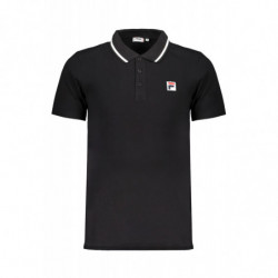 FILA MEN'S BLACK SHORT SLEEVED POLO SHIRT