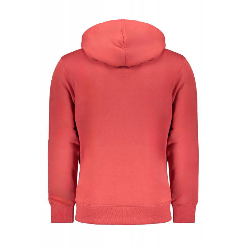 CALVIN KLEIN HERREN-SWEATSHIRT MIT ZIP-OUT IN ROT