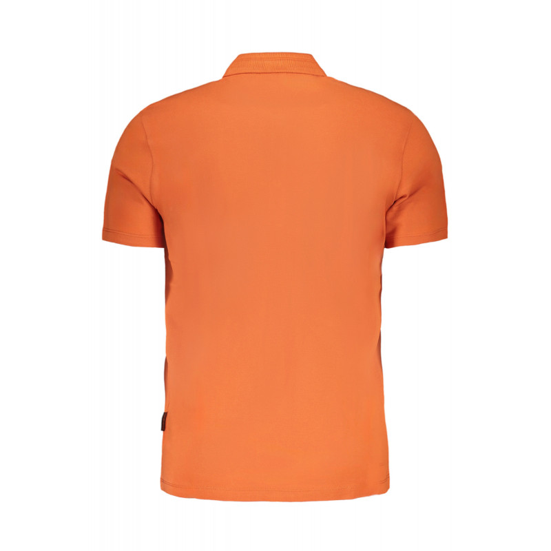 NAPAPIJRI MEN'S ORANGE SHORT SLEEVED POLO SHIRT