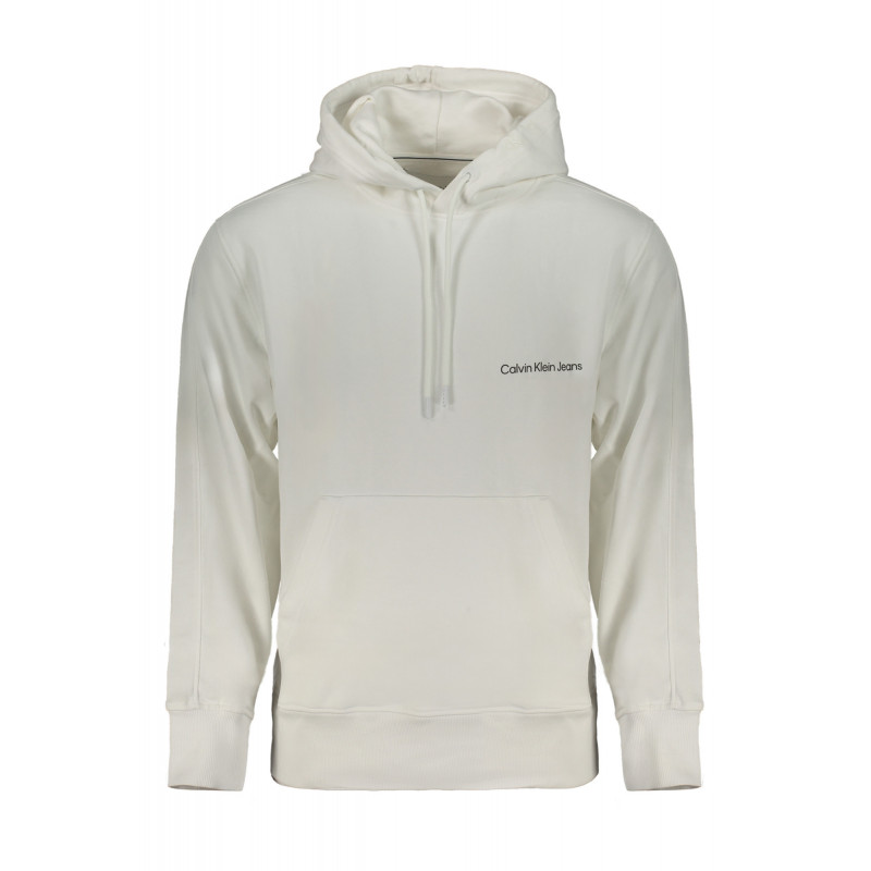 SWEAT-SHIRT SANS FERMETURE ÉCLAIR BLANC CALVIN KLEIN POUR HOMMES