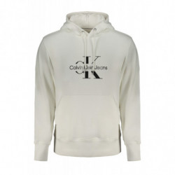 SWEAT-SHIRT SANS FERMETURE ÉCLAIR BLANC CALVIN KLEIN POUR HOMMES