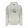 SUDADERA BLANCA SIN CREMALLERA CALVIN KLEIN HOMBRE