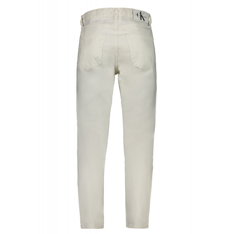 CALVIN KLEIN MEN'S WHITE DENIM JEANS