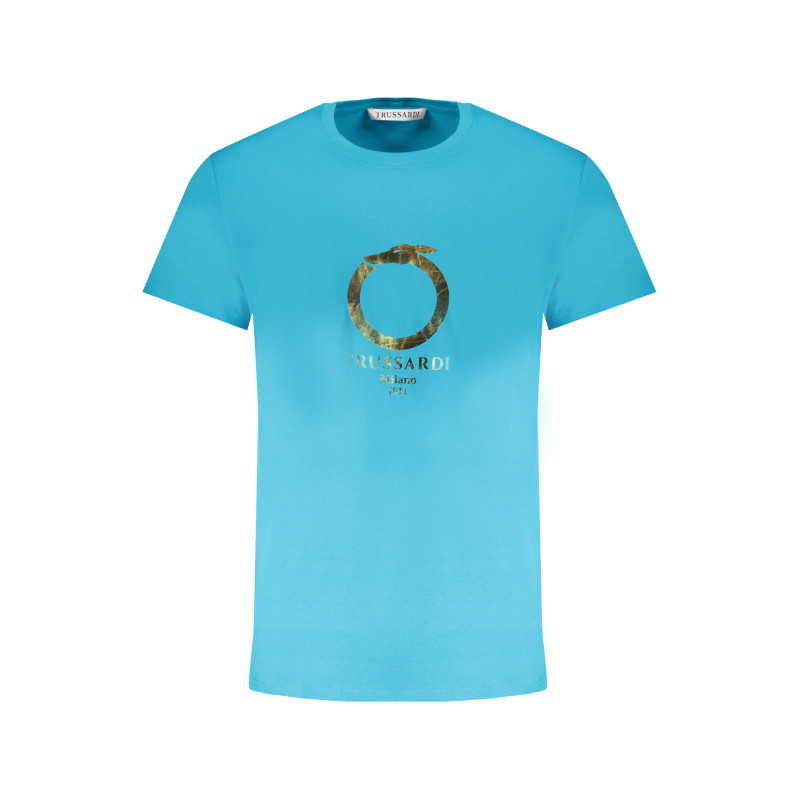 TRUSSARDI MEN'S SHORT SLEEVE T-SHIRT BLUE