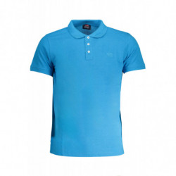 NORVÈGE 1963 POLO HOMME BLEU À MANCHES COURTES