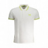 CAVALLI CLASS MEN'S WHITE SHORT SLEEVED POLO SHIRT