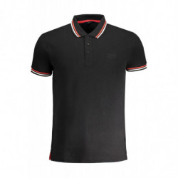 CAVALLI CLASS HERREN-KURZÄRMELIGES POLOSHIRT SCHWARZ