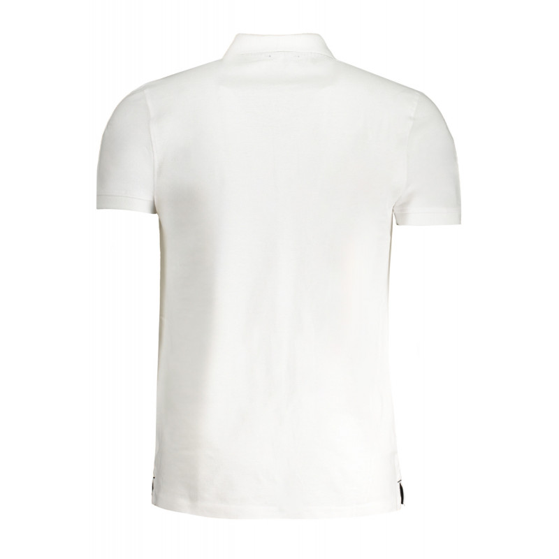 Weißes, kurzärmliges Herren-Poloshirt der Cavalli-Klasse