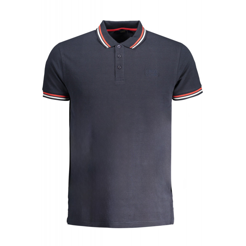 CAVALLI POLO MANCHES COURTES HOMME CLASS BLEU