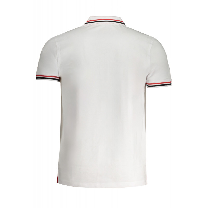 CAVALLI CLASS MEN'S WHITE SHORT SLEEVED POLO SHIRT