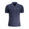 POLO HOMME LA MARTINA BLEU À MANCHES COURTES
