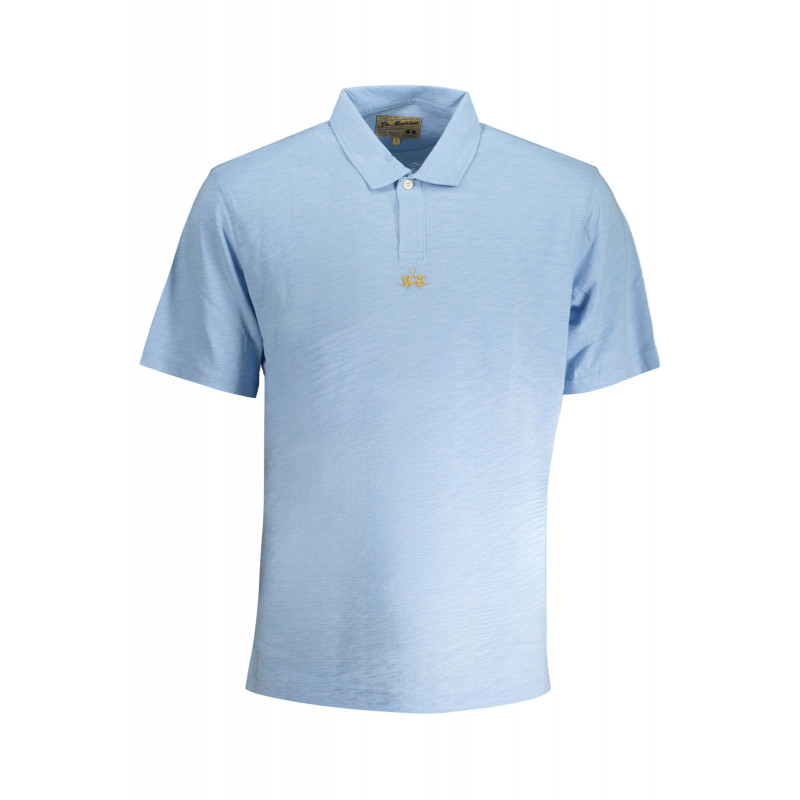 LA MARTINA MEN'S BLUE SHORT SLEEVED POLO SHIRT