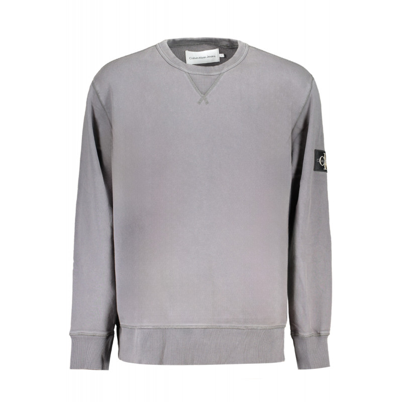 CALVIN KLEIN MEN'S GRAY ZIPLESS SWEATSHIRT