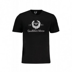 GIAN MARCO VENTURI MEN'S SHORT SLEEVED T-SHIRT BLACK