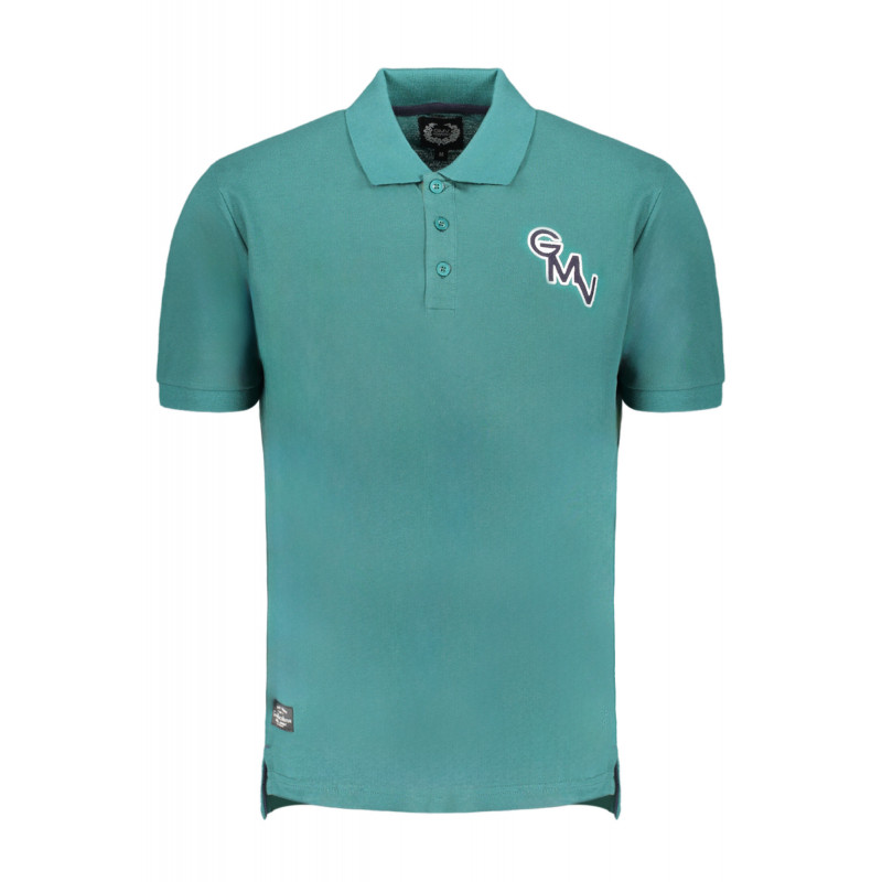 GIAN MARCO VENTURI GREEN MEN'S SHORT SLEEVED POLO SHIRT
